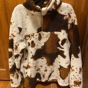 Sweatshirt, cow print